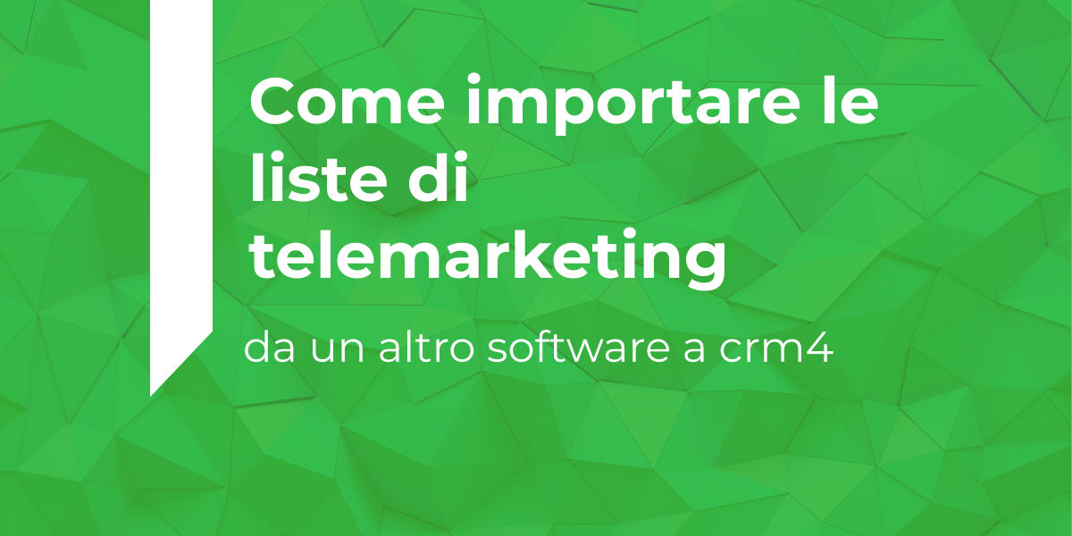 Importazione liste di telemarketing da un software per call center a crm4